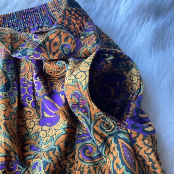 Vintage Stacey Michaels Made in USA 100% Rayon Skirt Elastic Back Waist Sz XL - Picture 4 of 8